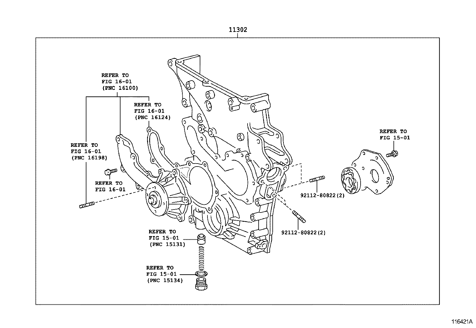  COASTER |  TIMING GEAR COVER REAR END PLATE