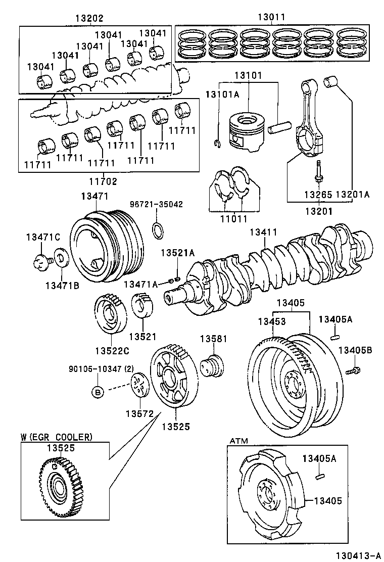  LAND CRUISER 100 |  CRANKSHAFT PISTON