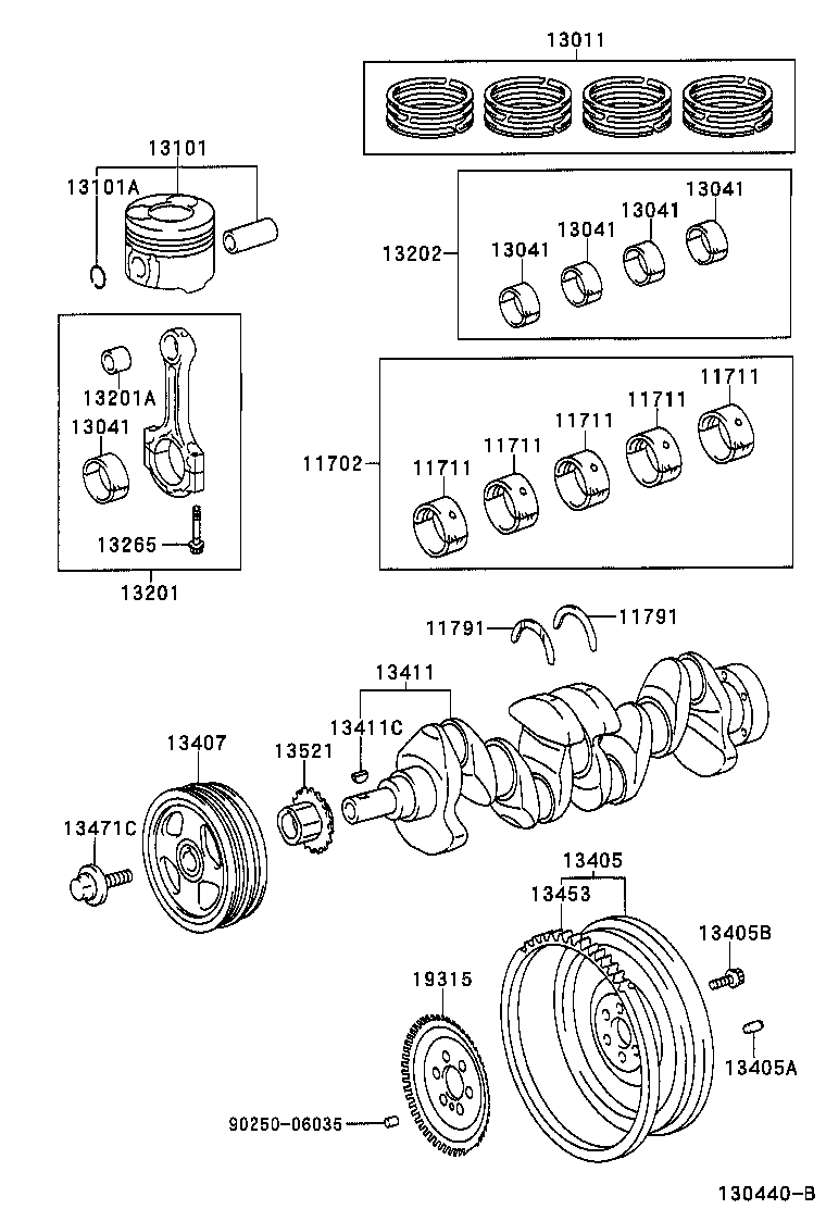  YARIS ECHO VERSO |  CRANKSHAFT PISTON