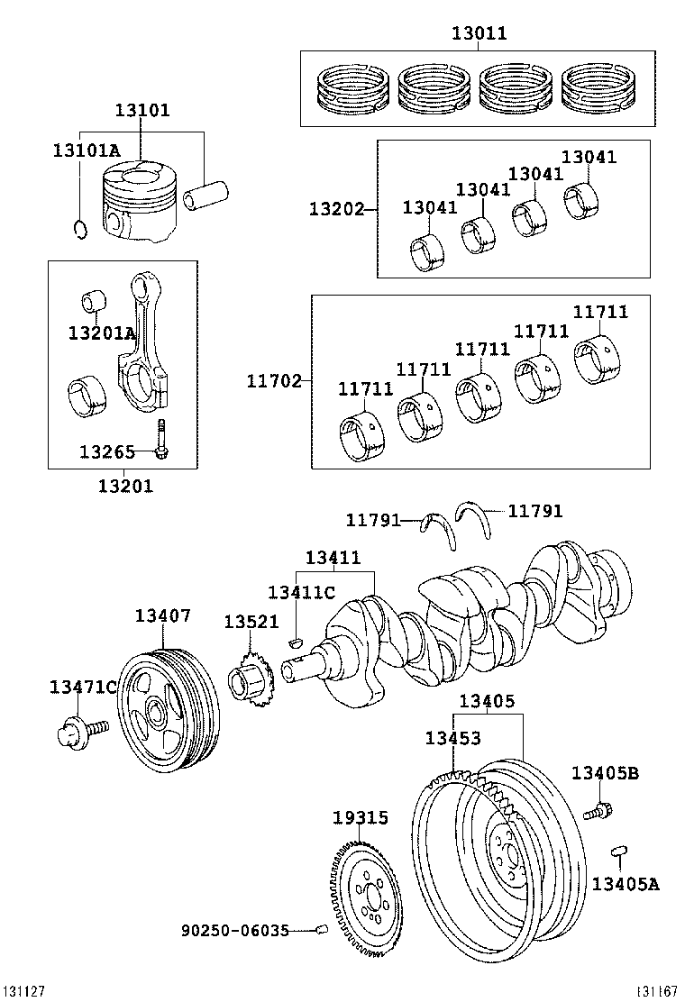  AURIS HYBRID UKP |  CRANKSHAFT PISTON