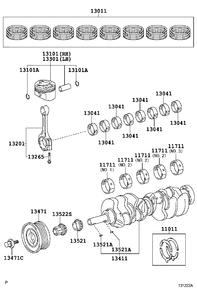  GS30 35 43 460 |  CRANKSHAFT PISTON