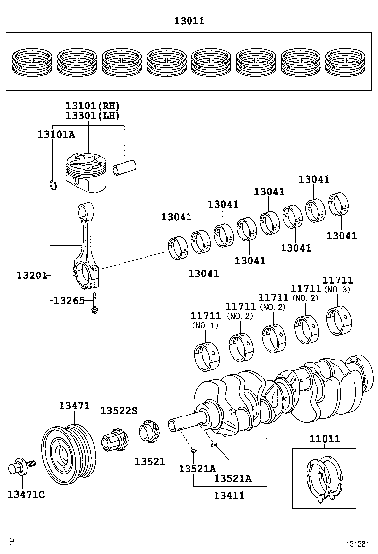  IS F |  CRANKSHAFT PISTON