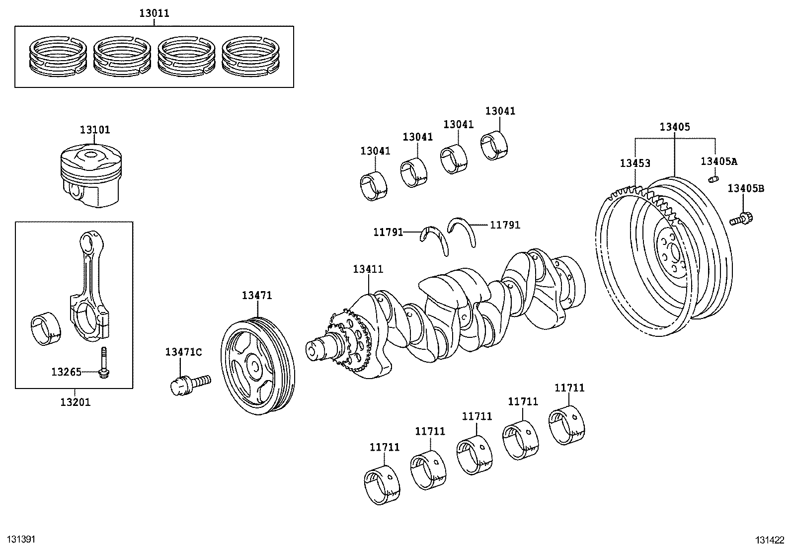  AURIS HYBRID UKP |  CRANKSHAFT PISTON