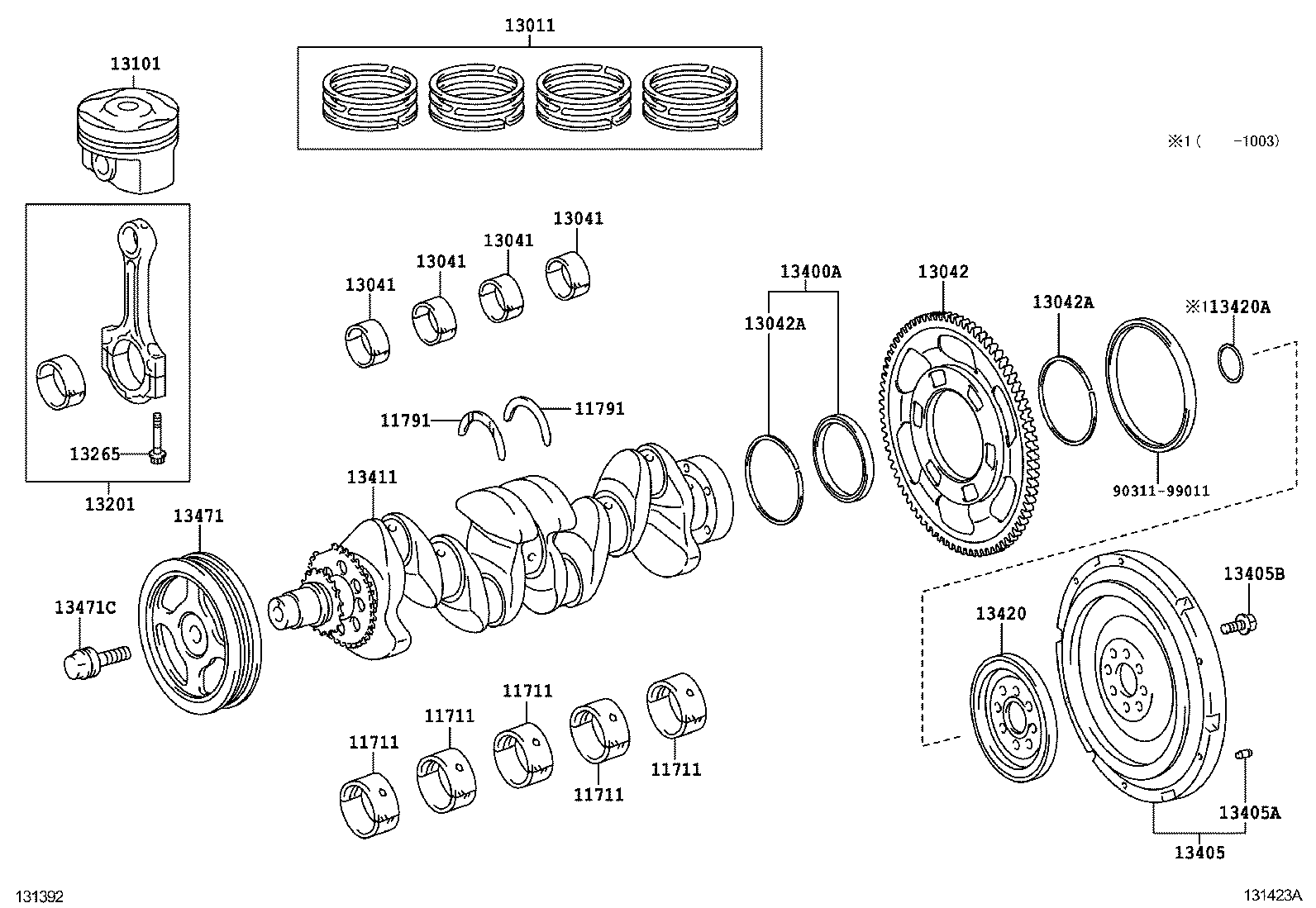  AURIS HYBRID UKP |  CRANKSHAFT PISTON