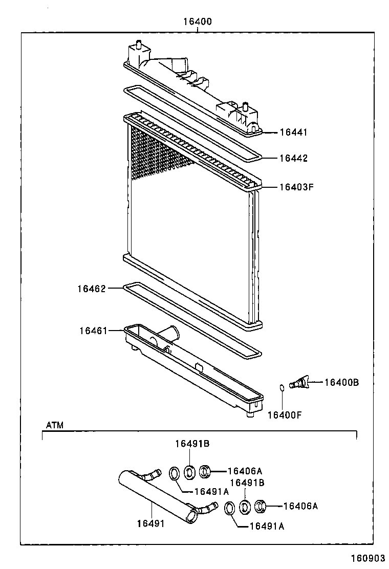  YARIS |  RADIATOR WATER OUTLET