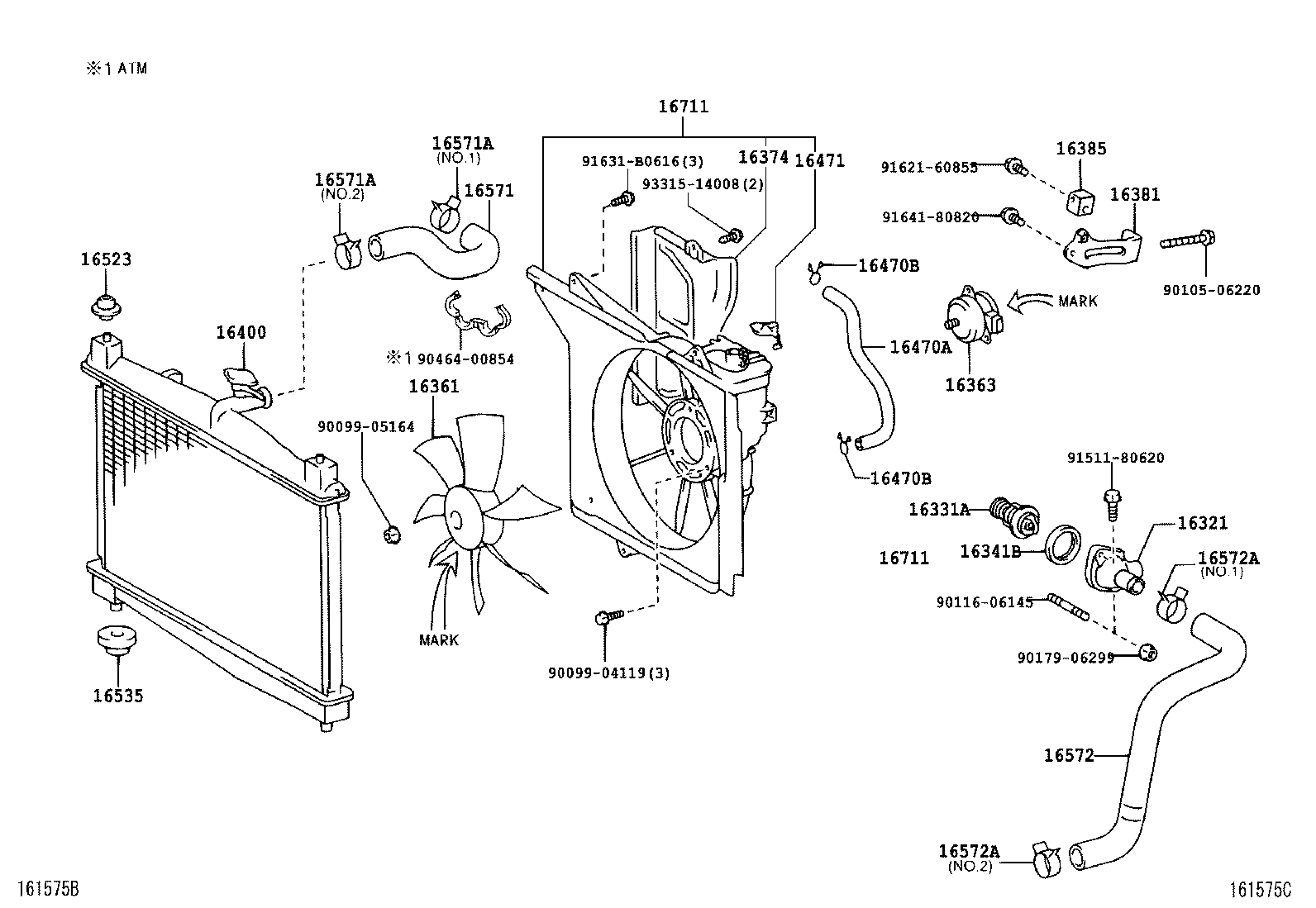  YARIS |  RADIATOR WATER OUTLET