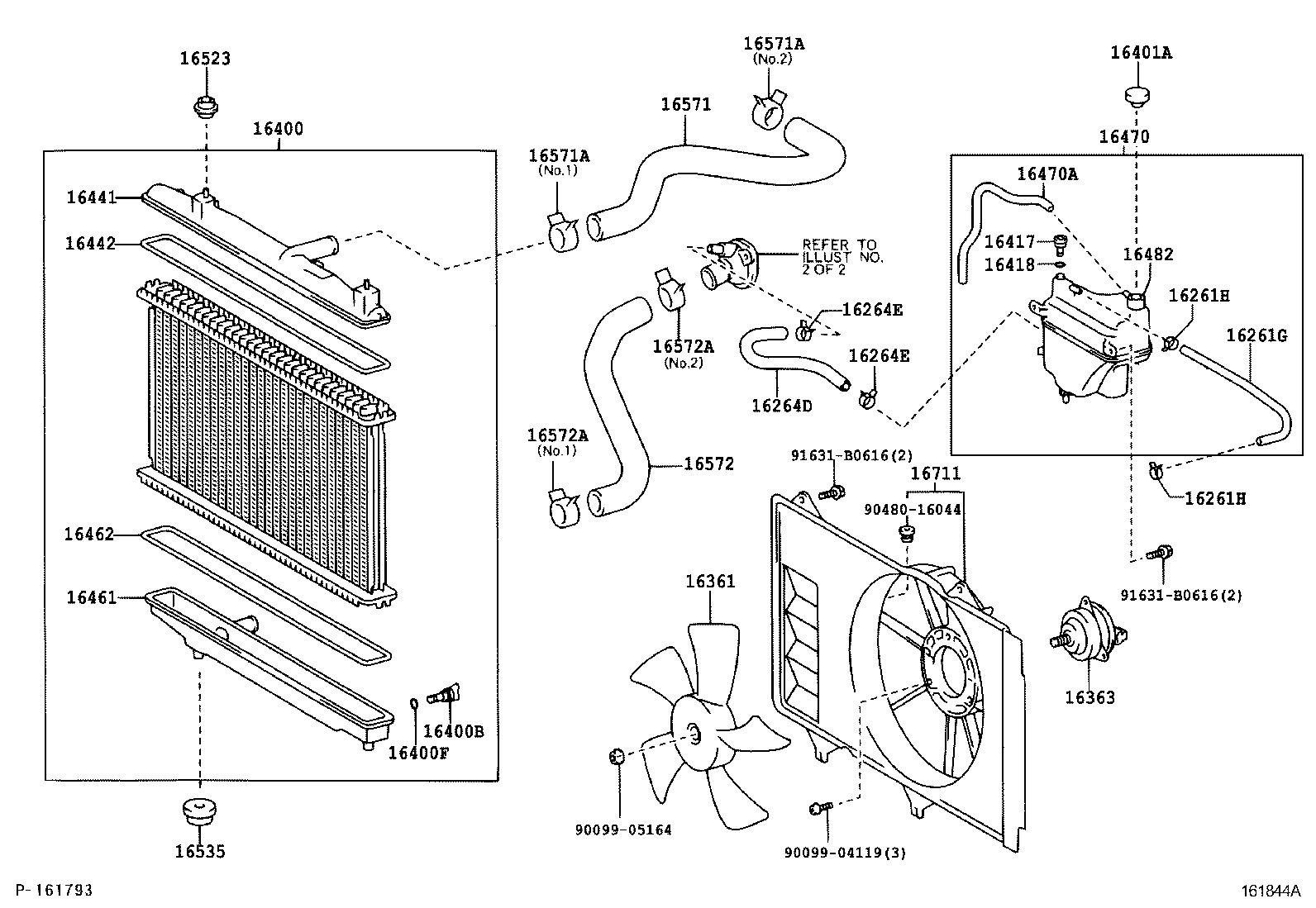  YARIS ECHO VERSO |  RADIATOR WATER OUTLET