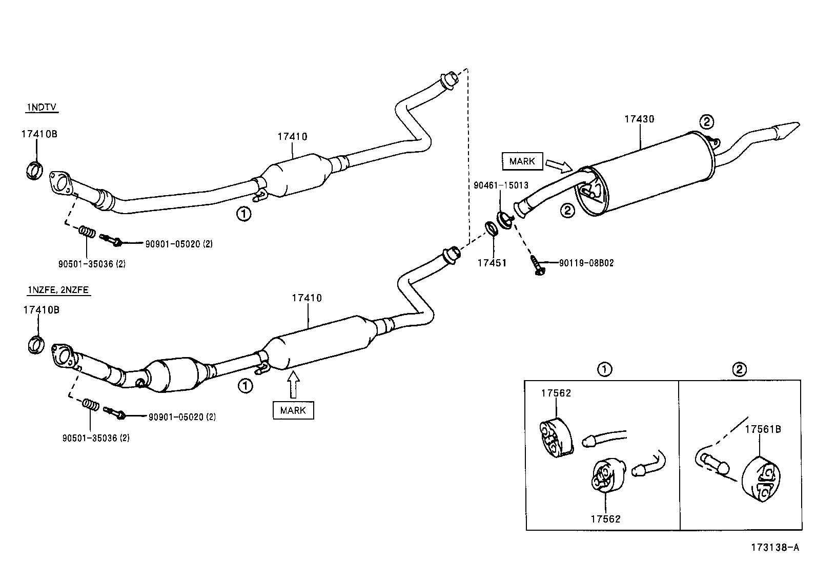  YARIS ECHO VERSO |  EXHAUST PIPE