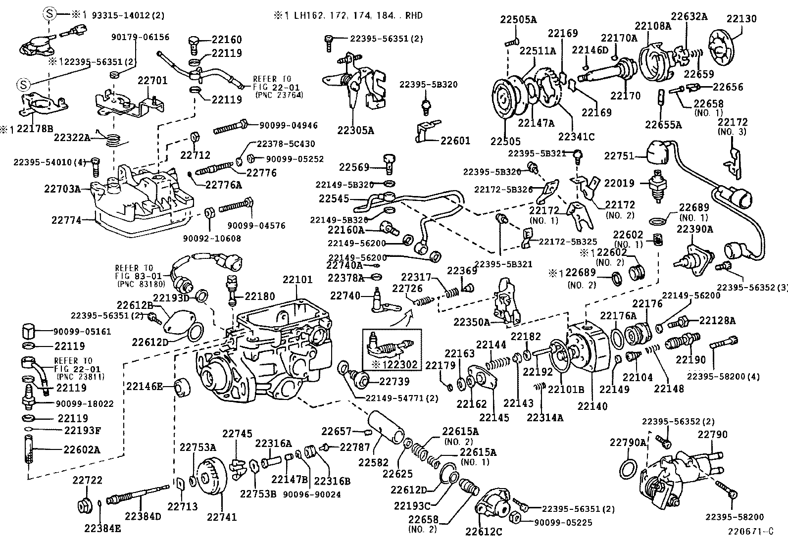 TOYOTA HIACE VAN COMUTERLH176LBRMRSX TOOLENGINEFUEL INJECTION