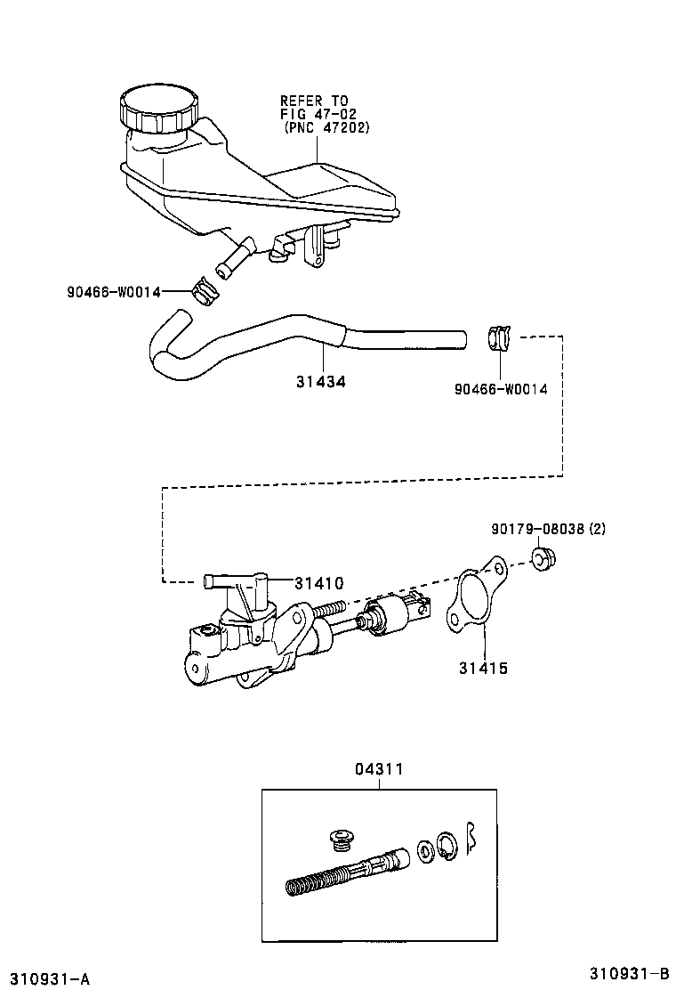  COROLLA |  CLUTCH MASTER CYLINDER