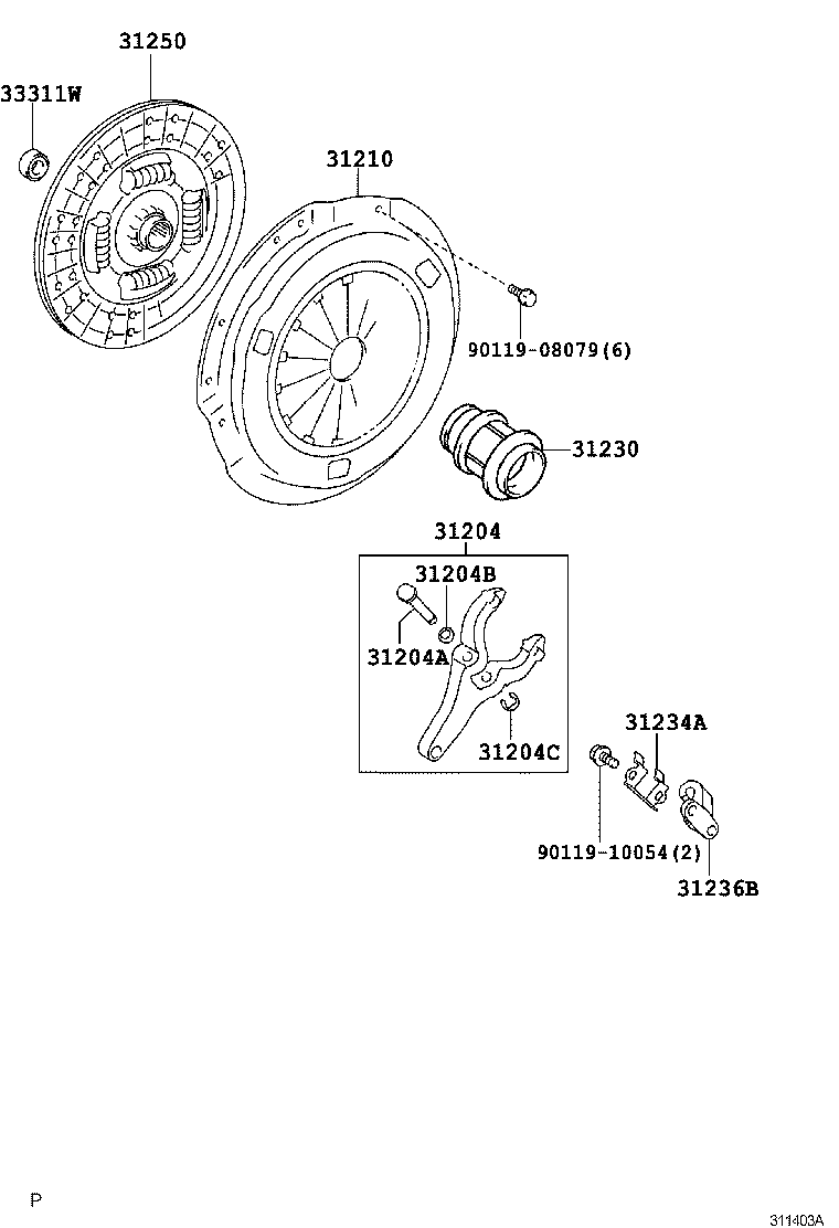  LAND CRUISER 120 |  CLUTCH RELEASE FORK