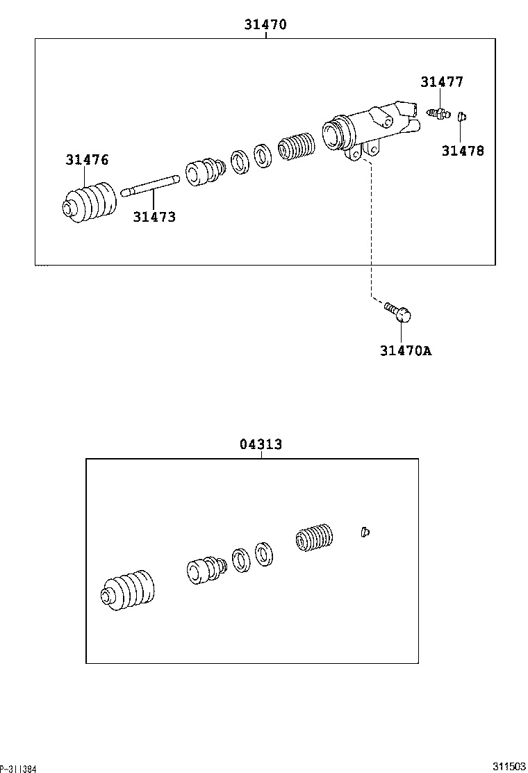  IS250 350 2 D |  CLUTCH RELEASE CYLINDER