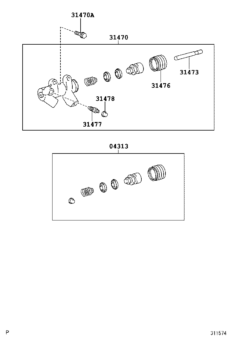  IS250 350 2 D |  CLUTCH RELEASE CYLINDER