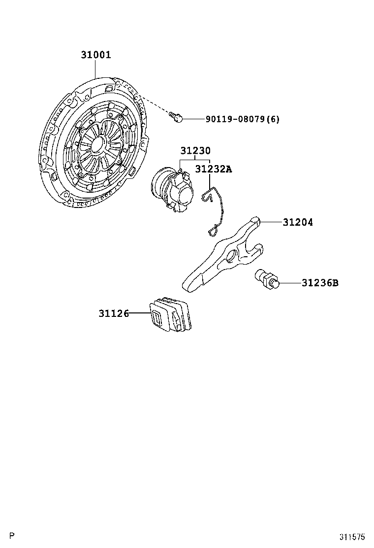  IS250 350 2 D |  CLUTCH RELEASE FORK