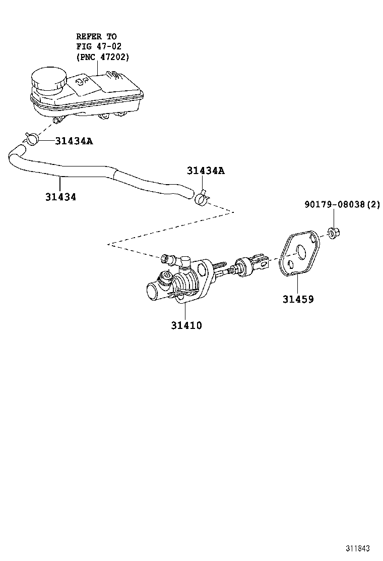  AURIS HYBRID UKP |  CLUTCH MASTER CYLINDER