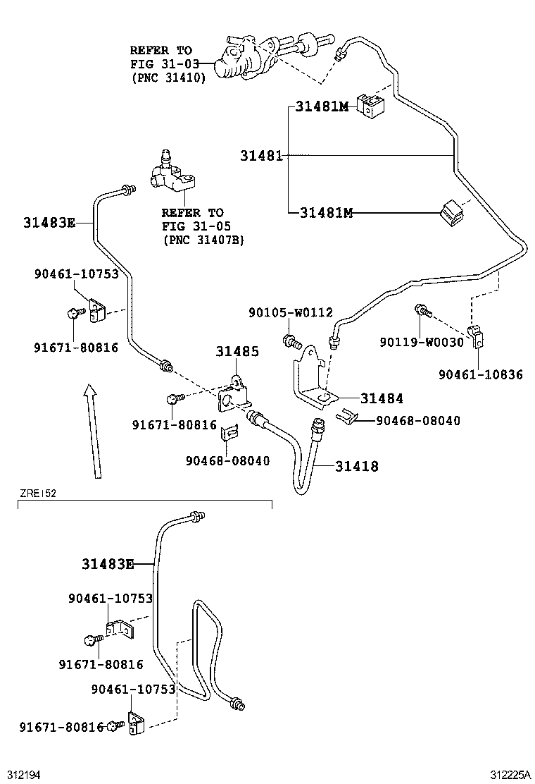  AURIS HYBRID UKP |  CLUTCH PEDAL FLEXIBLE HOSE