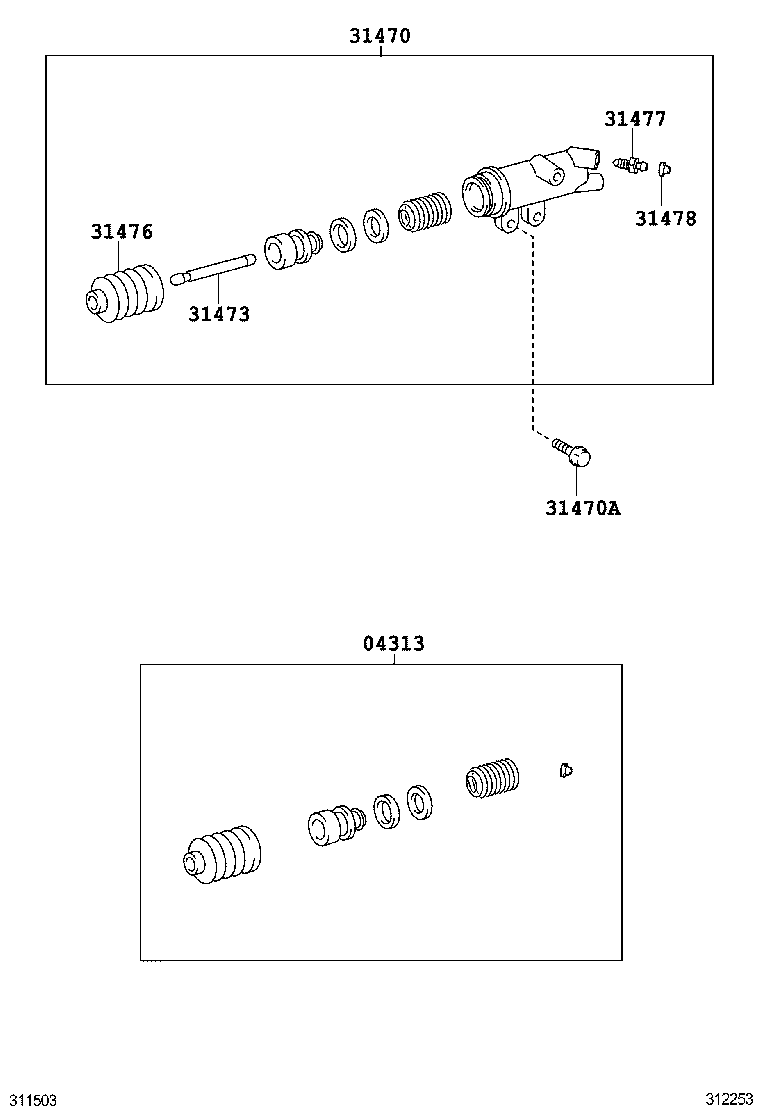  IS250C |  CLUTCH RELEASE CYLINDER