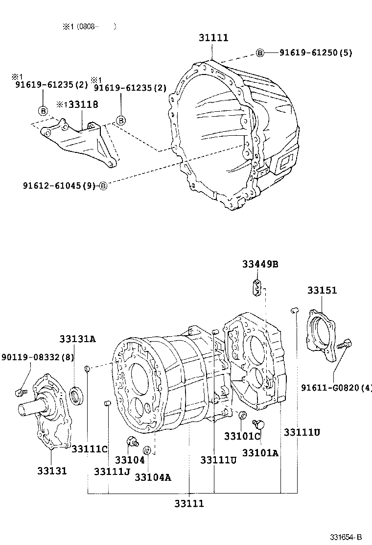  HIACE HIACE S B V |  CLUTCH HOUSING TRANSMISSION CASE MTM