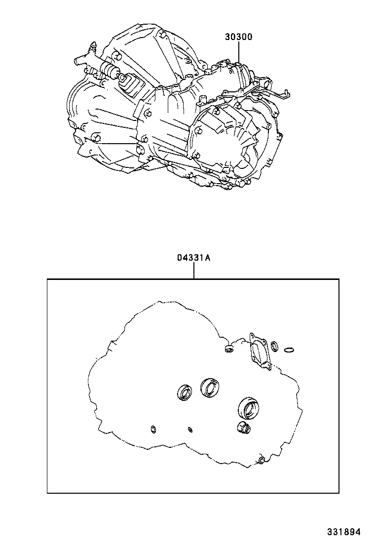 MR2 | TRANSAXLE OR TRANSMISSION ASSY GASKET KIT MTM