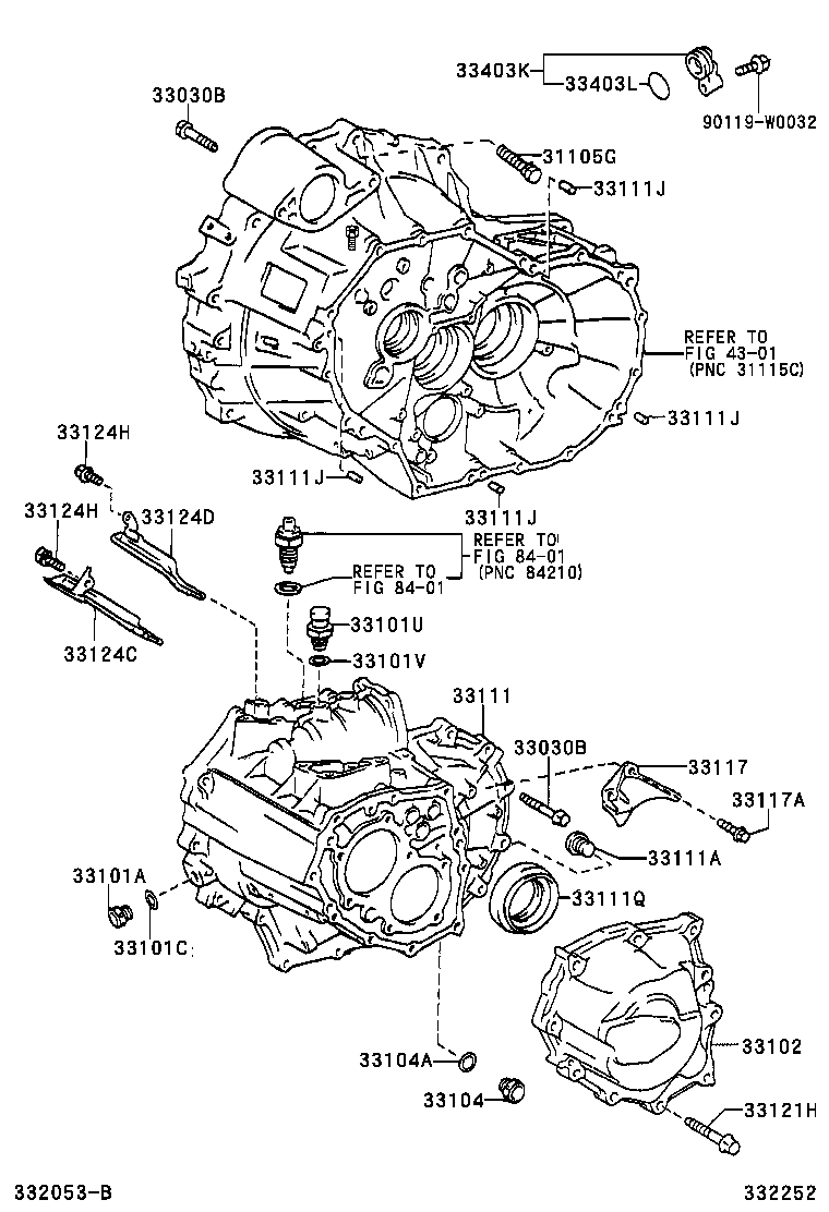  COROLLA VERSO |  CLUTCH HOUSING TRANSMISSION CASE MTM