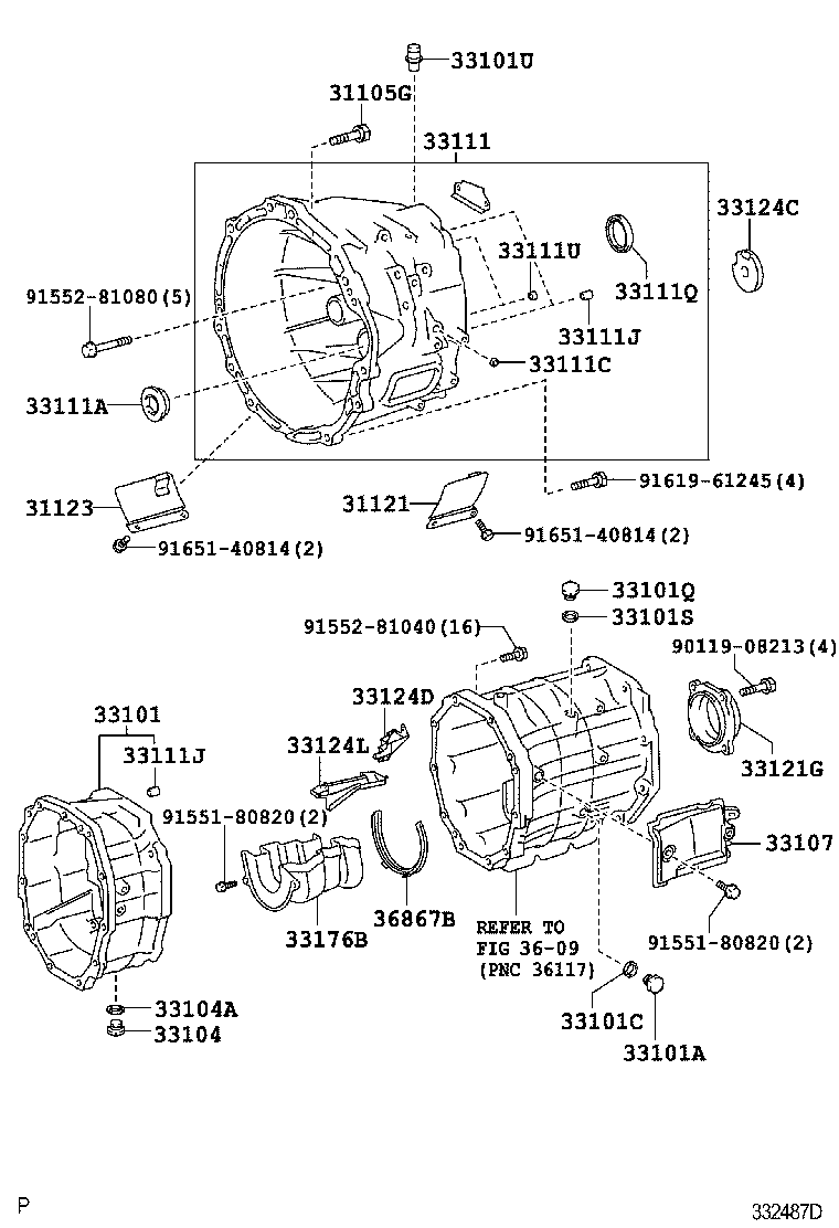  LAND CRUISER 120 |  CLUTCH HOUSING TRANSMISSION CASE MTM