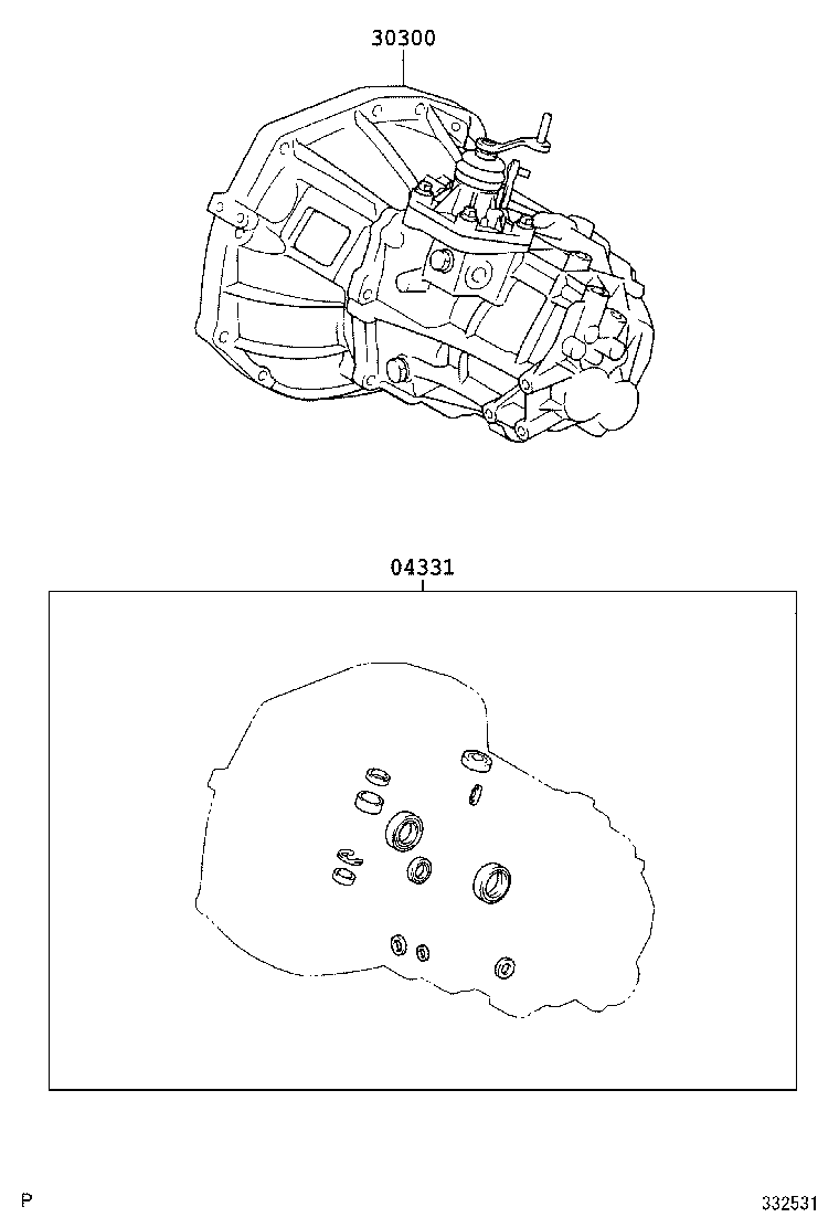  AYGO |  TRANSAXLE OR TRANSMISSION ASSY GASKET KIT MTM