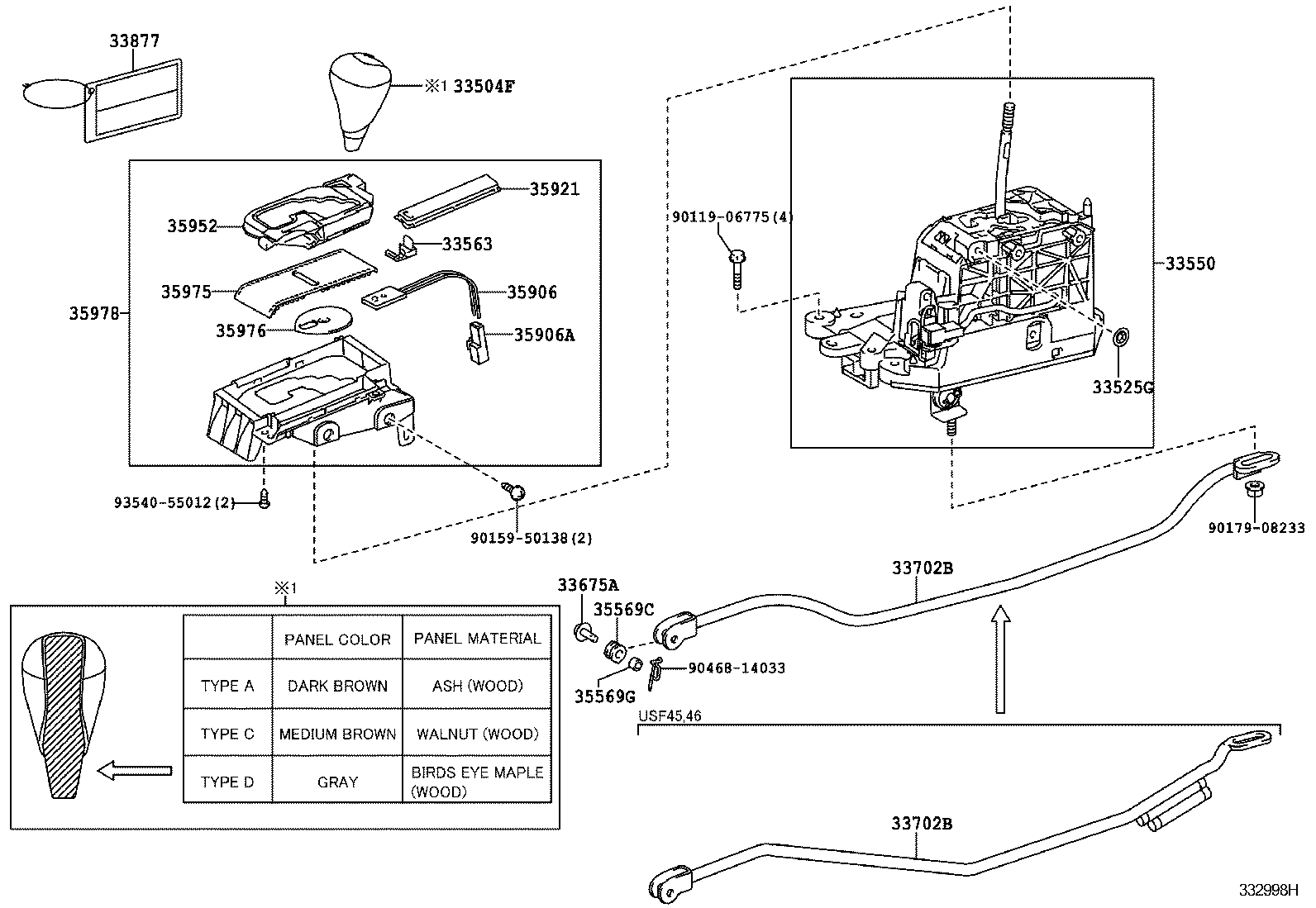  LS460 460L |  SHIFT LEVER RETAINER