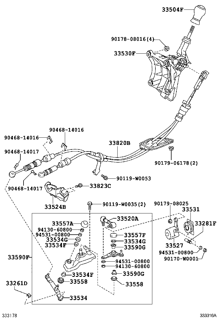  AURIS HYBRID UKP |  SHIFT LEVER RETAINER