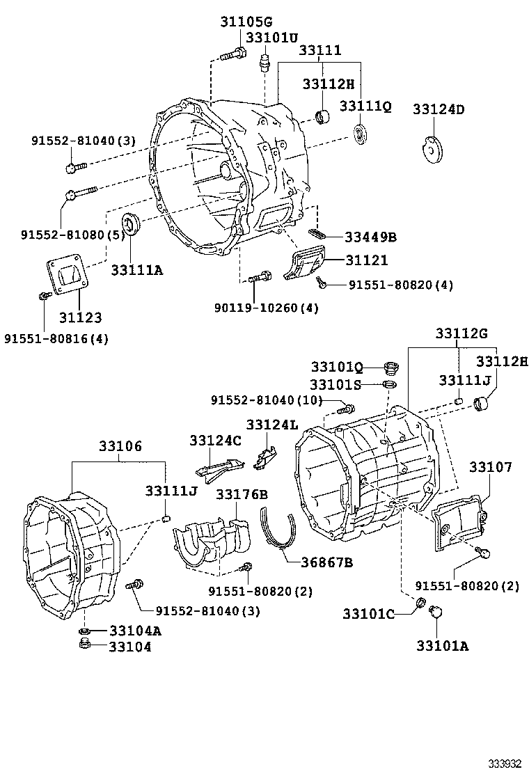  IS250C |  CLUTCH HOUSING TRANSMISSION CASE MTM