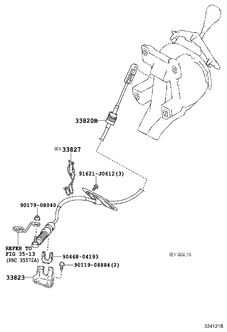  RX270 350 450H |  SHIFT LEVER RETAINER