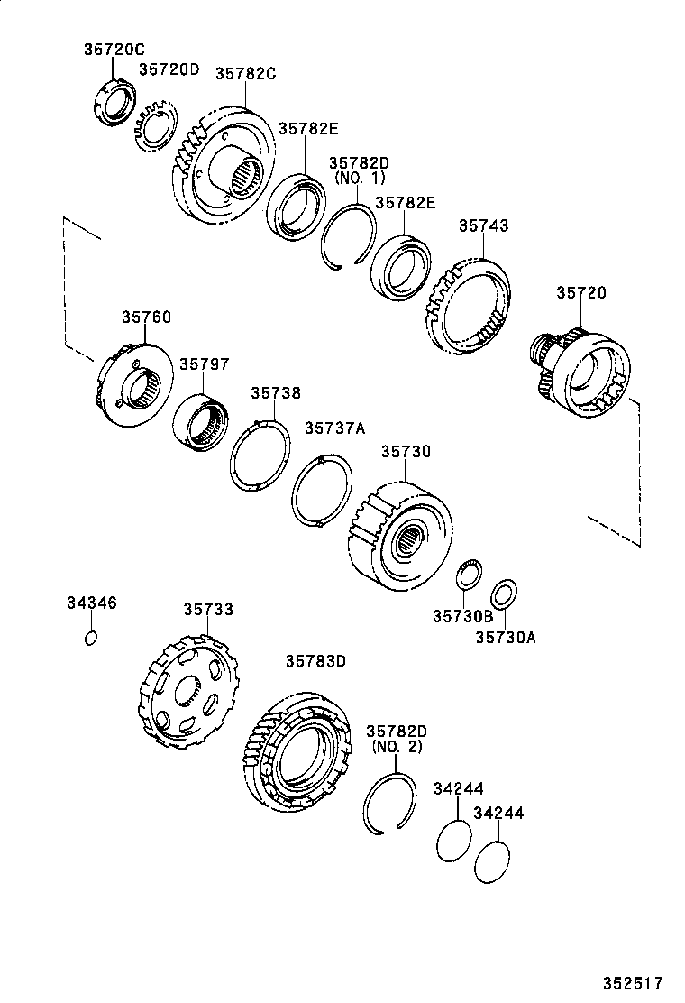  PREVIA TARAGO |  PLANETARY GEAR REVERSE PISTON COUNTER GEAR ATM