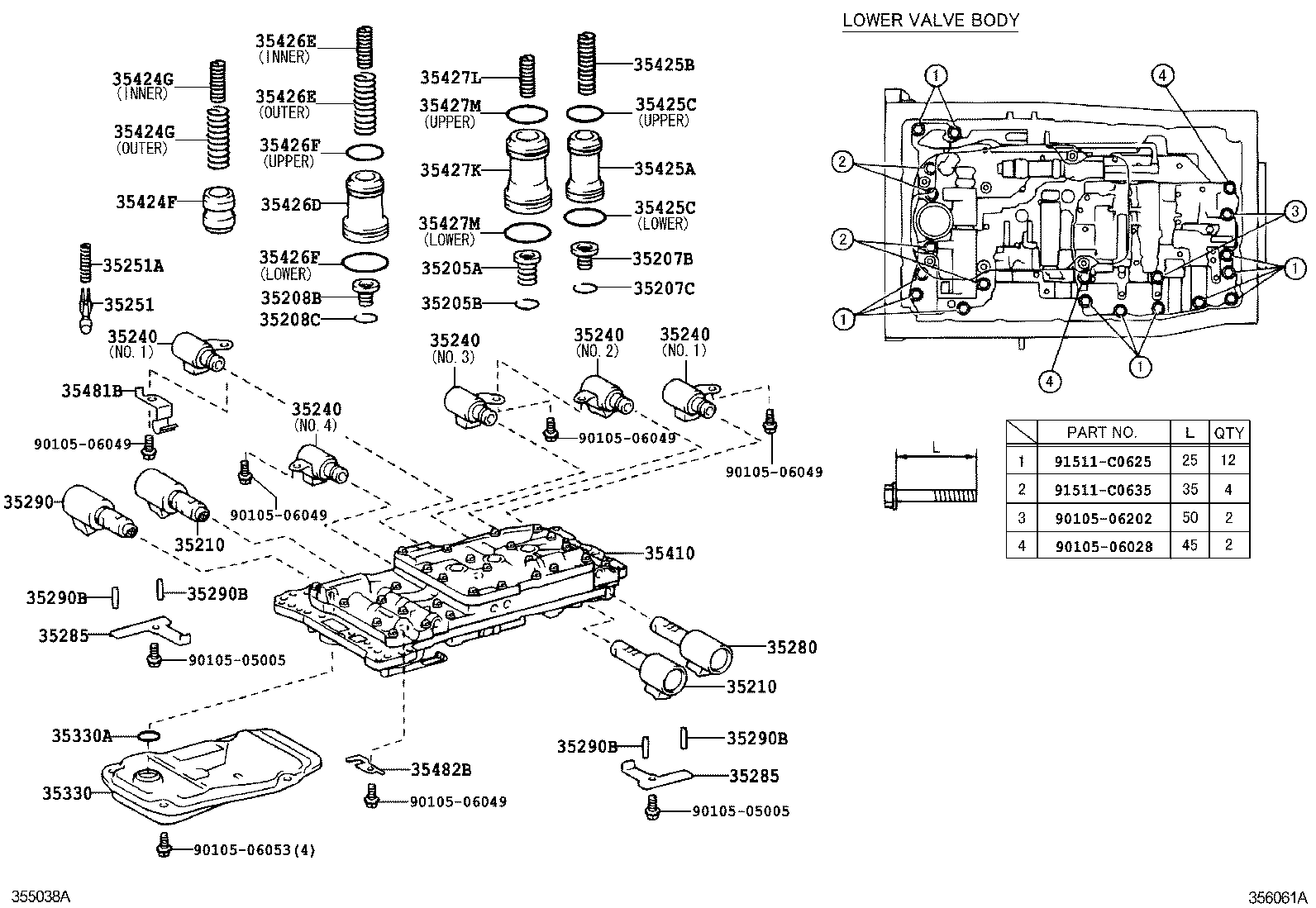  GS30 35 43 460 |  VALVE BODY OIL STRAINER ATM