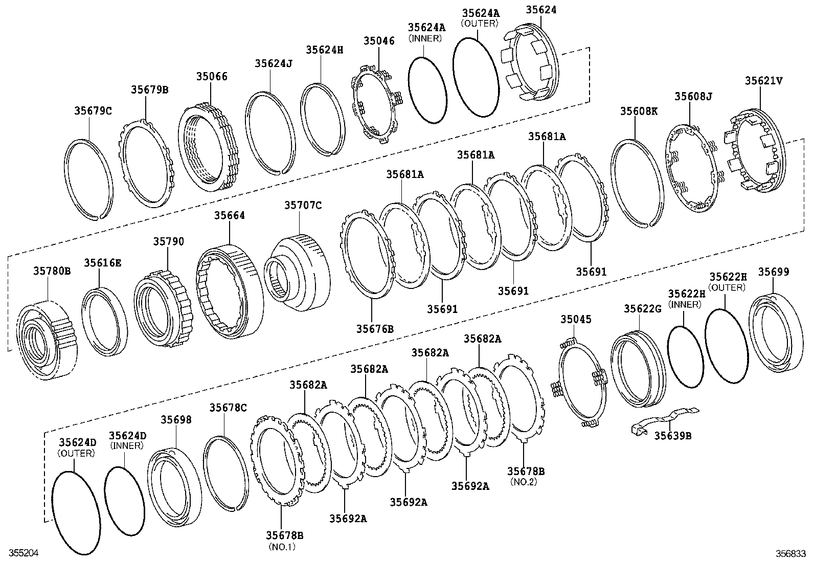  IS250 350 2 D |  CENTER SUPPORT PLANETARY SUN GEAR ATM