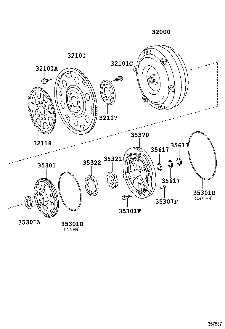  GX460 |  TORQUE CONVERTER FRONT OIL PUMP CHAIN ATM