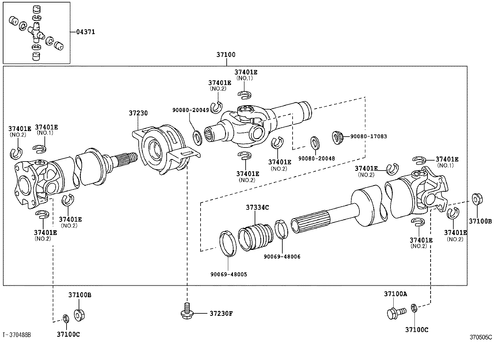  HILUX |  PROPELLER SHAFT UNIVERSAL JOINT