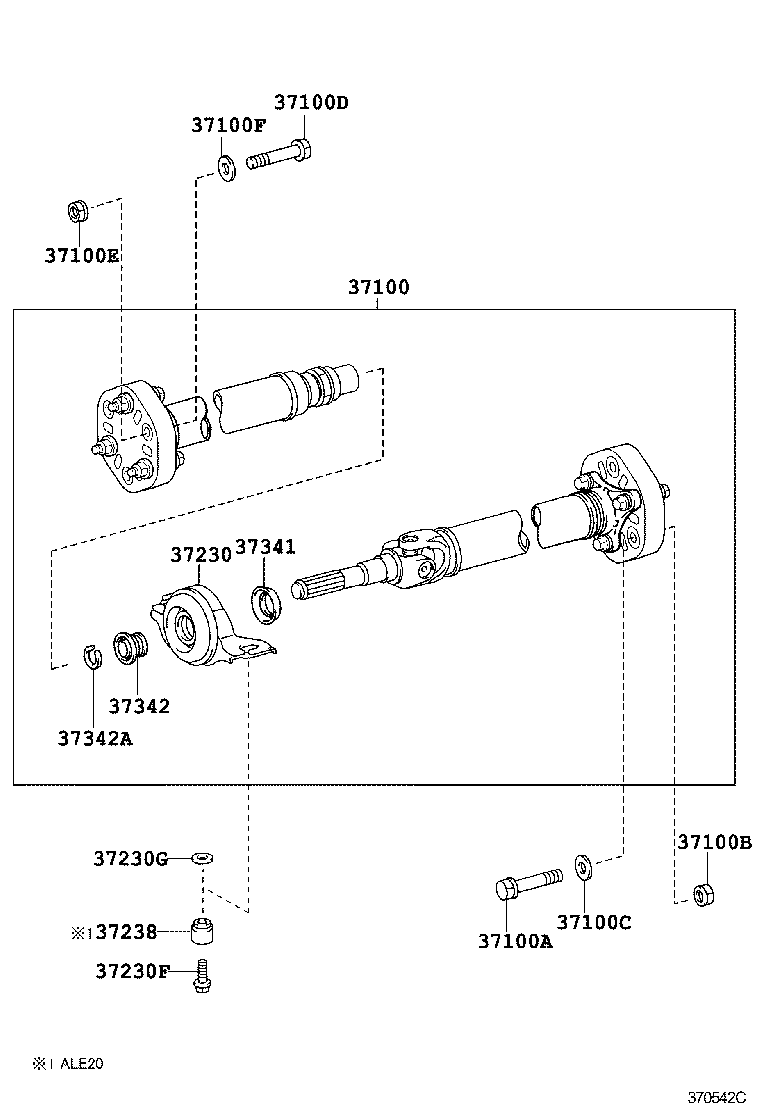  IS250 350 2 D |  PROPELLER SHAFT UNIVERSAL JOINT