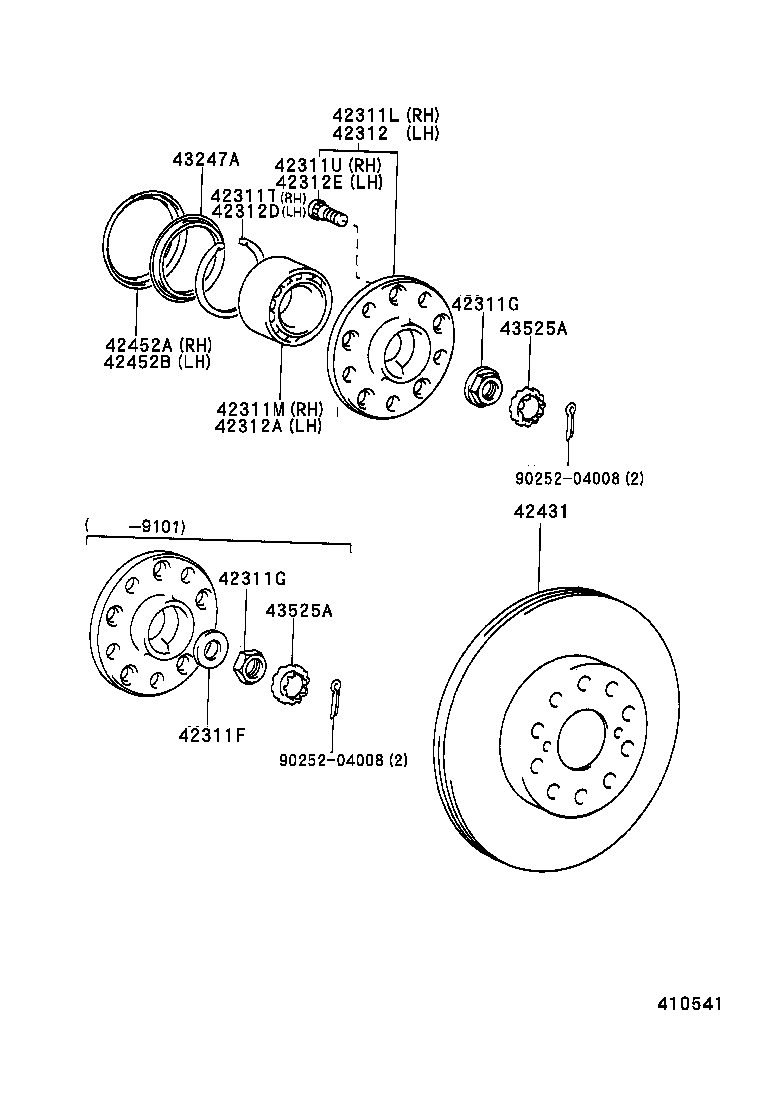  MR2 |  REAR AXLE SHAFT HUB