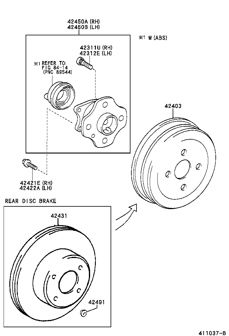  YARIS ECHO VERSO |  REAR AXLE SHAFT HUB