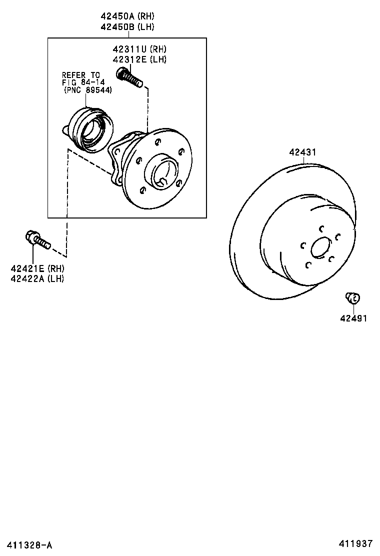  COROLLA VERSO |  REAR AXLE SHAFT HUB