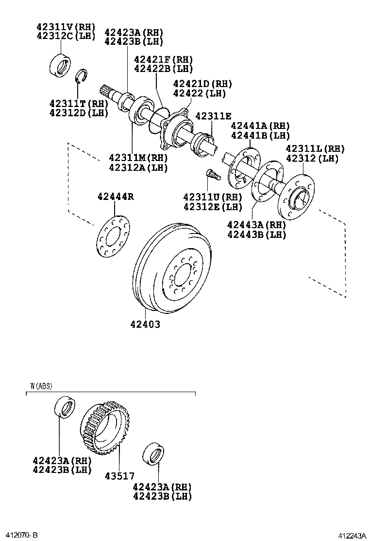  HILUX |  REAR AXLE SHAFT HUB