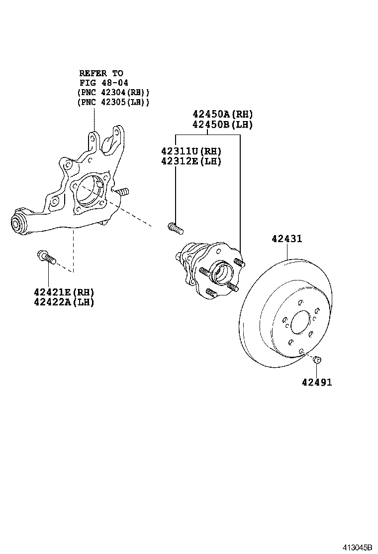  RX270 350 450H |  REAR AXLE SHAFT HUB