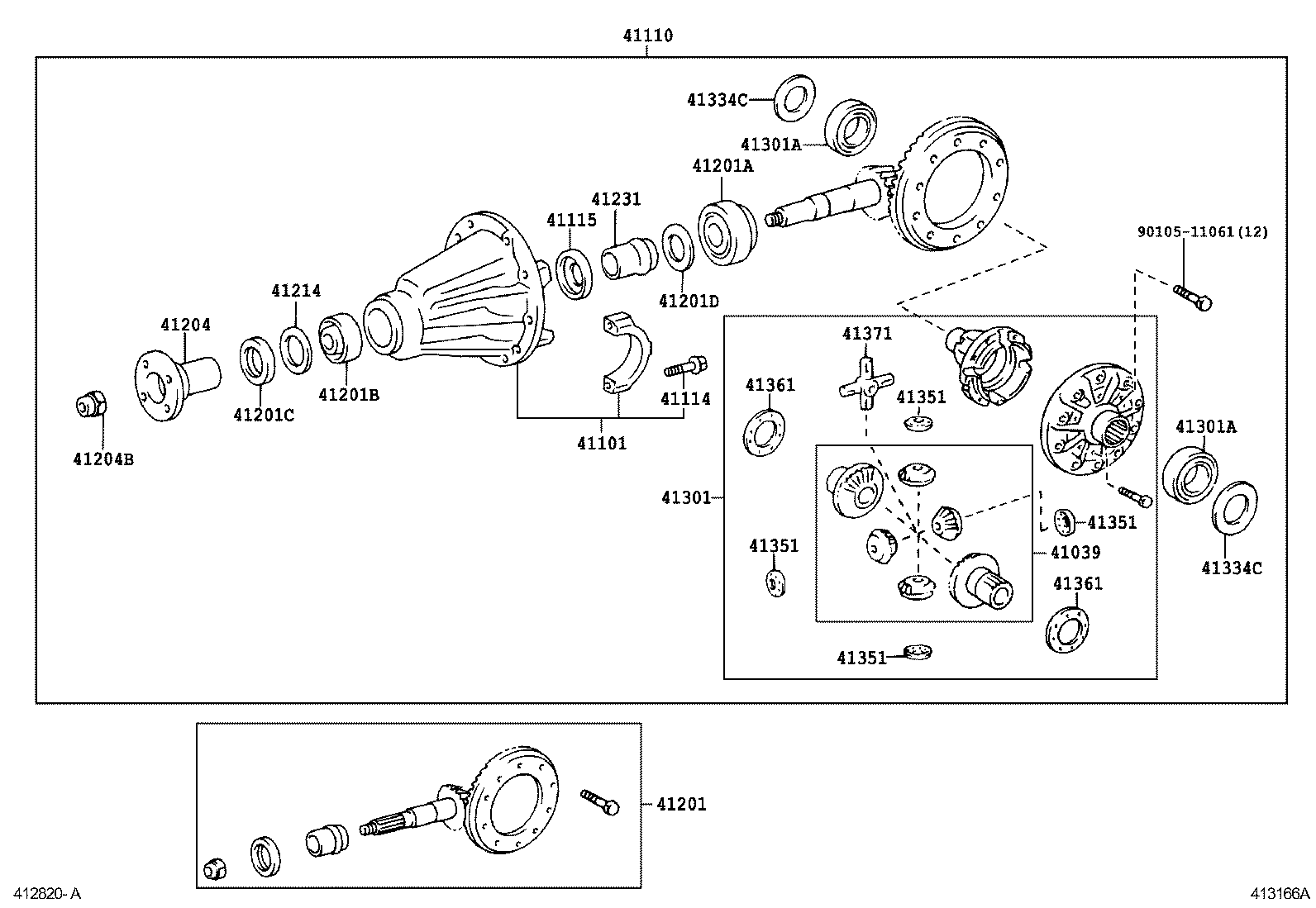  LAND CRUISER 150 |  REAR AXLE HOUSING DIFFERENTIAL