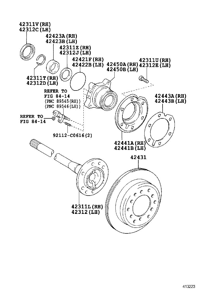  GX460 |  REAR AXLE SHAFT HUB