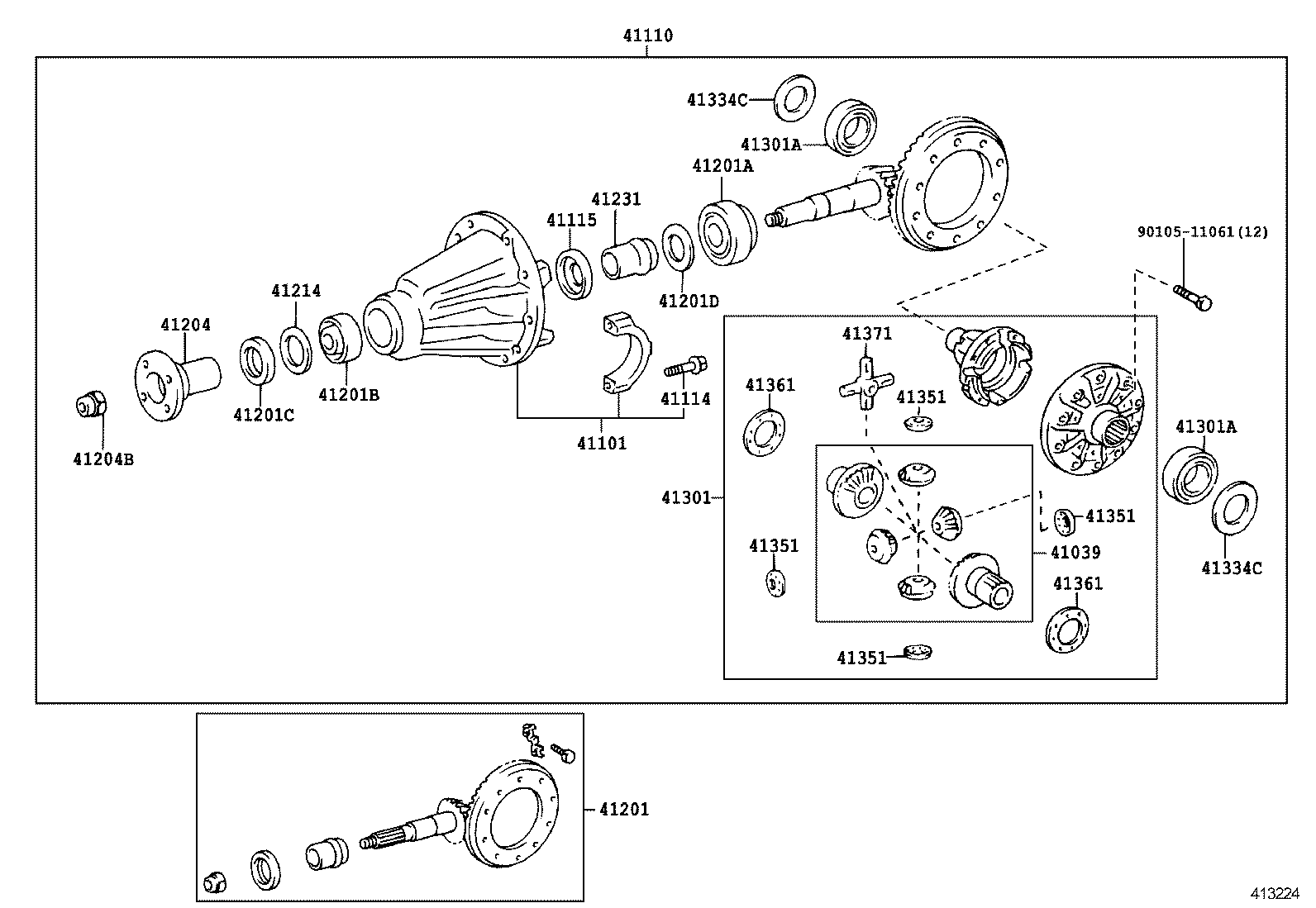  GX460 |  REAR AXLE HOUSING DIFFERENTIAL