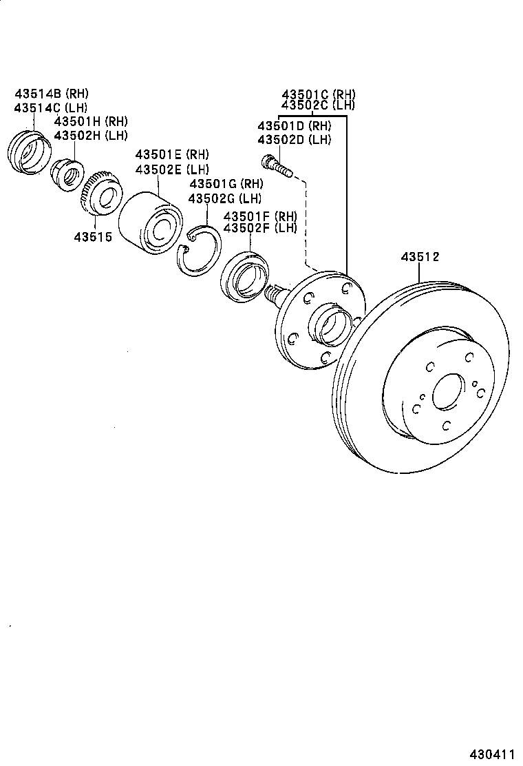  IS200 300 |  FRONT AXLE HUB