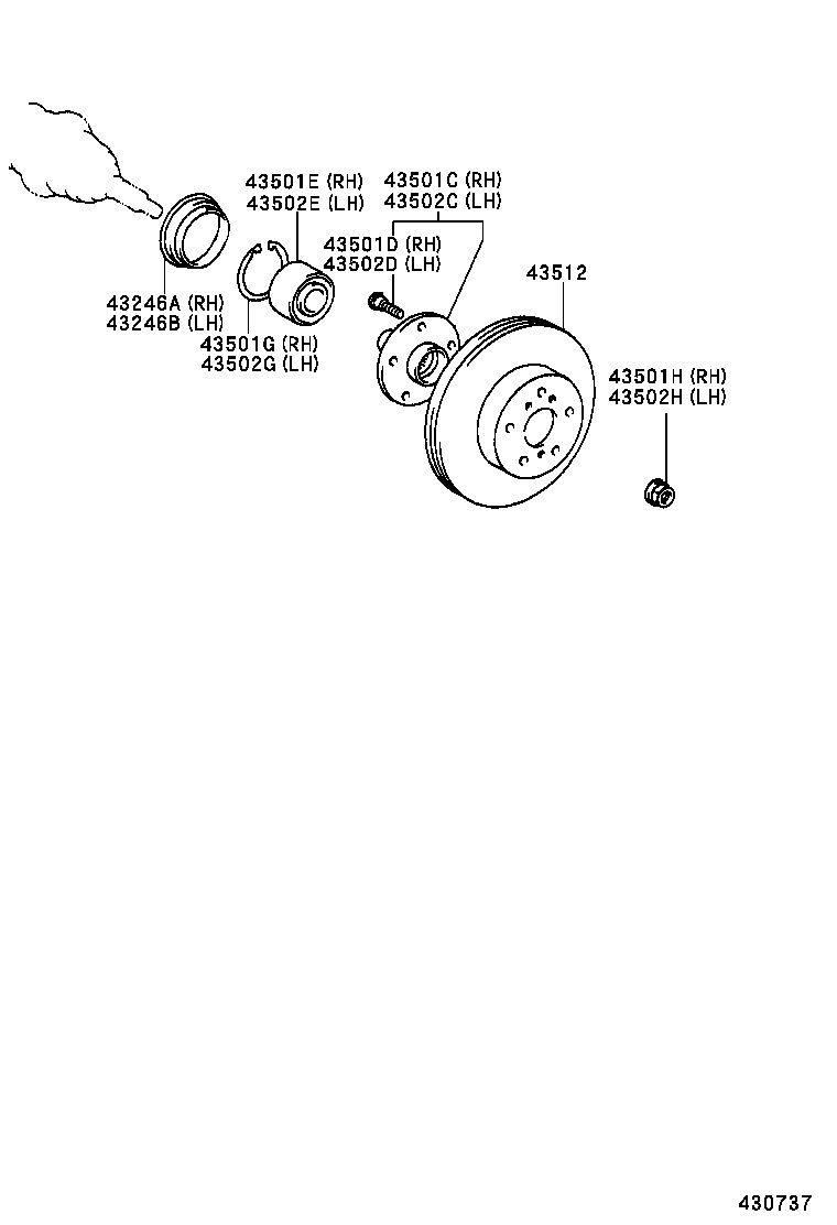  COROLLA VERSO |  FRONT AXLE HUB