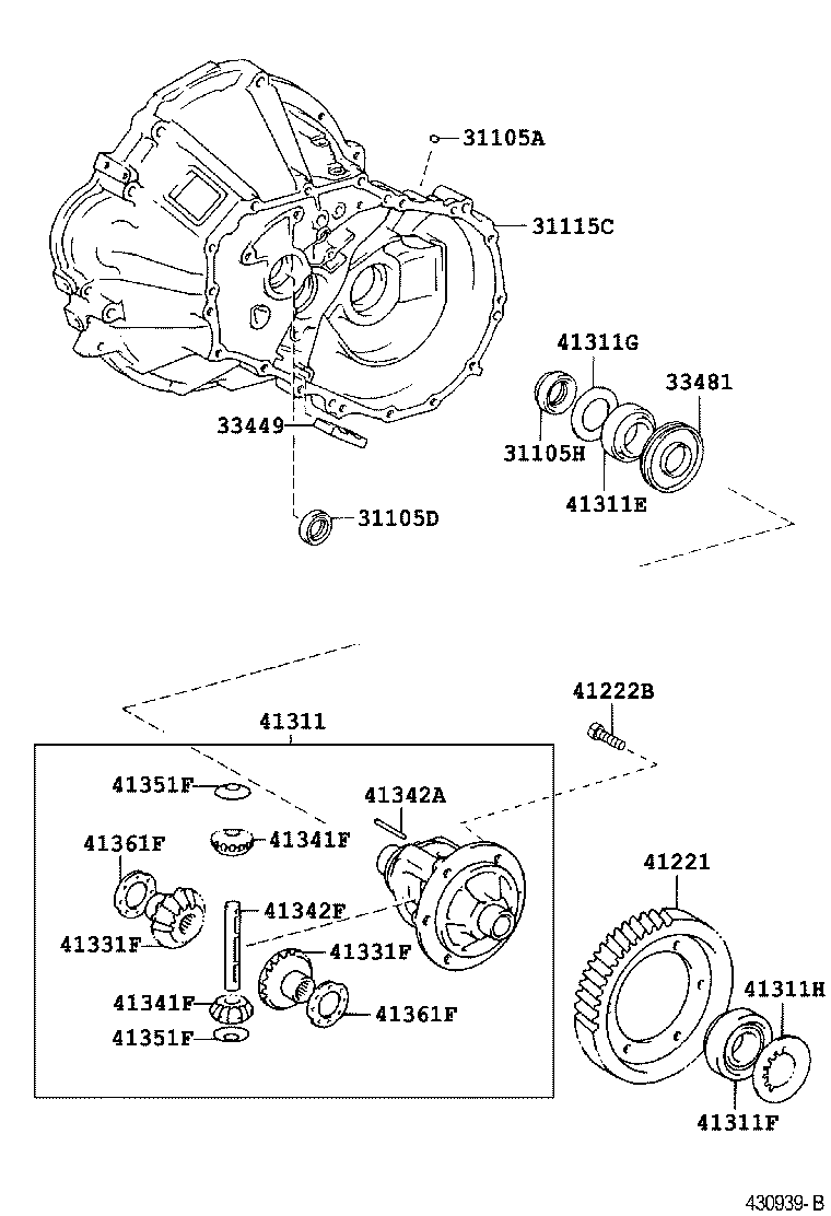  COROLLA |  FRONT AXLE HOUSING DIFFERENTIAL