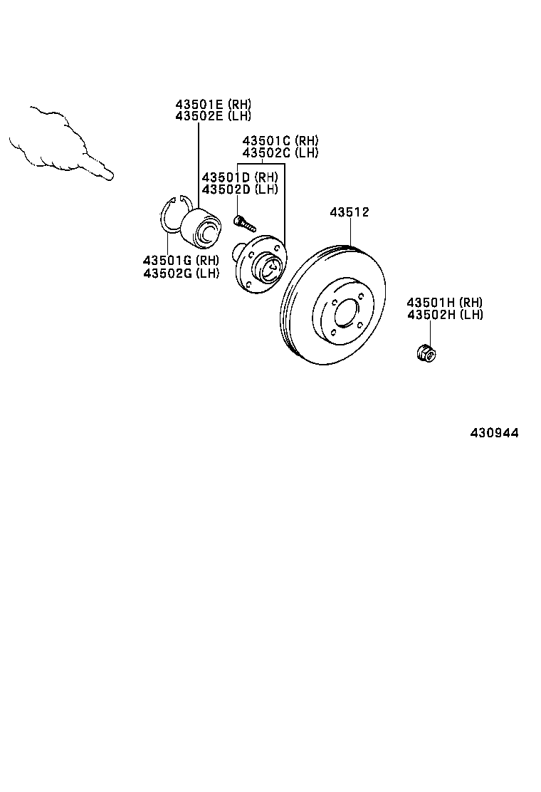  COROLLA |  FRONT AXLE HUB