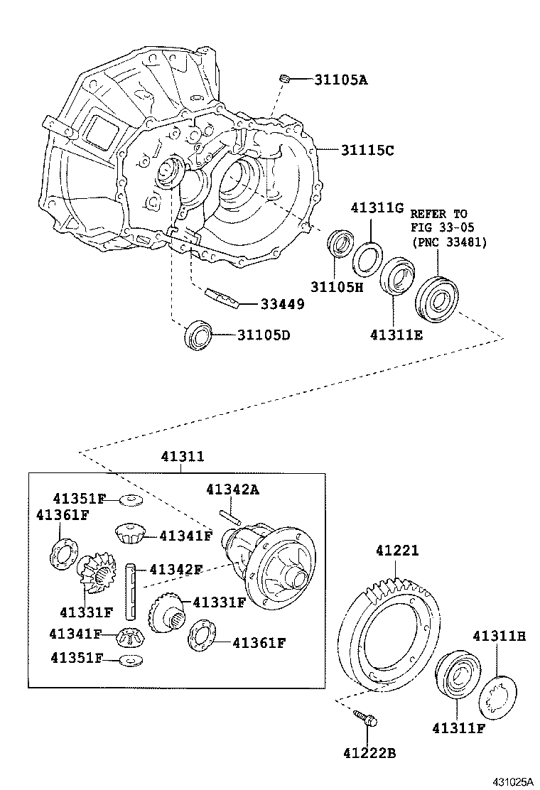  YARIS |  FRONT AXLE HOUSING DIFFERENTIAL