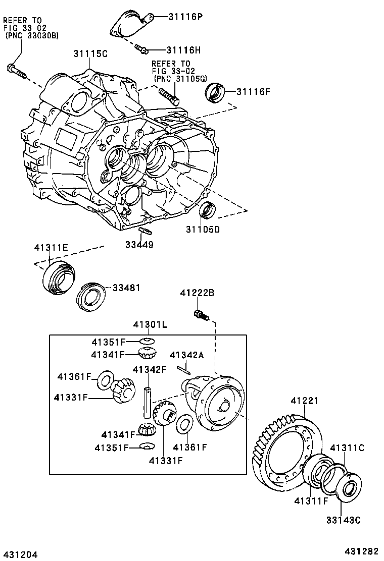  COROLLA VERSO |  FRONT AXLE HOUSING DIFFERENTIAL